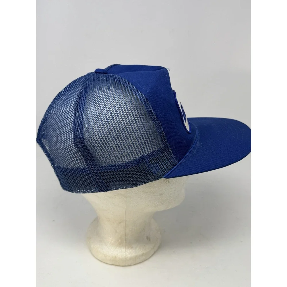 Vintage Eagle Patch Trucker Hat Blue Mesh Snapback Green Under Brim‎